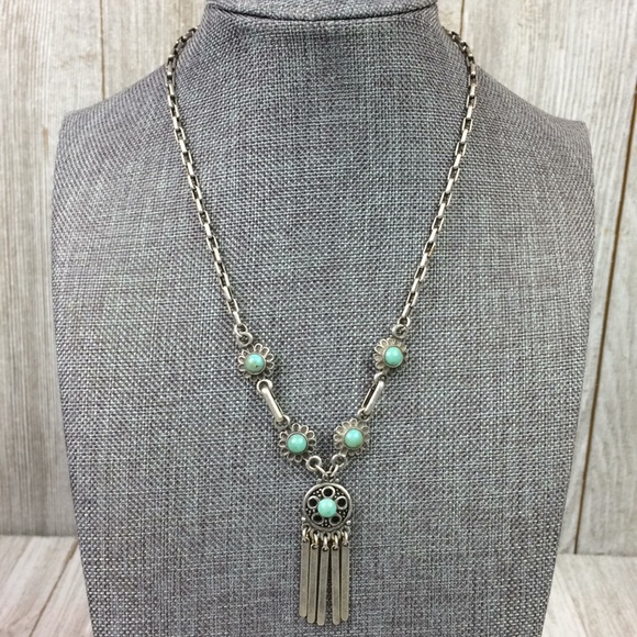 American Eagle Outfitters Jewelry - American Eagle Outfitters Faux Turquoise Fringe